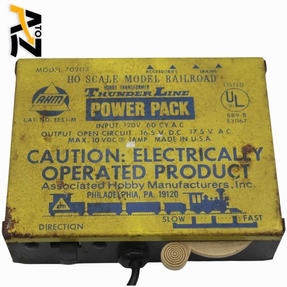 VINTAGE AHM THUNDER LINE POWER PACK HO SCALE MODEL RAILROAD MODEL 70203 - Picture 1 of 10